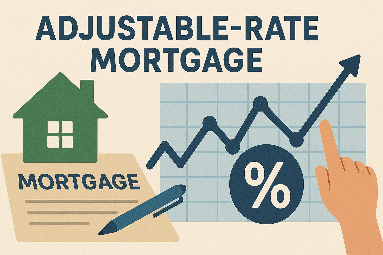 Adjustable-rate mortgage with initial fixed period followed by variable interest rates based on market changes.