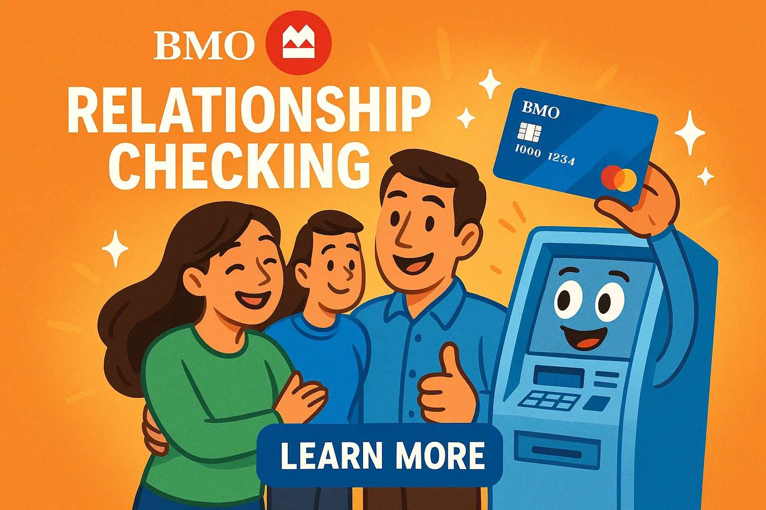 The BMO Relationship Checking® account is ideal for those with higher balances seeking premium everyday banking benefits.