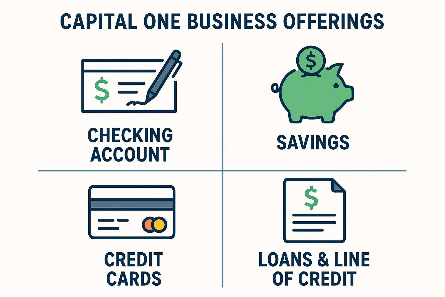 Capital One Business Offerings have 4 main product categories.