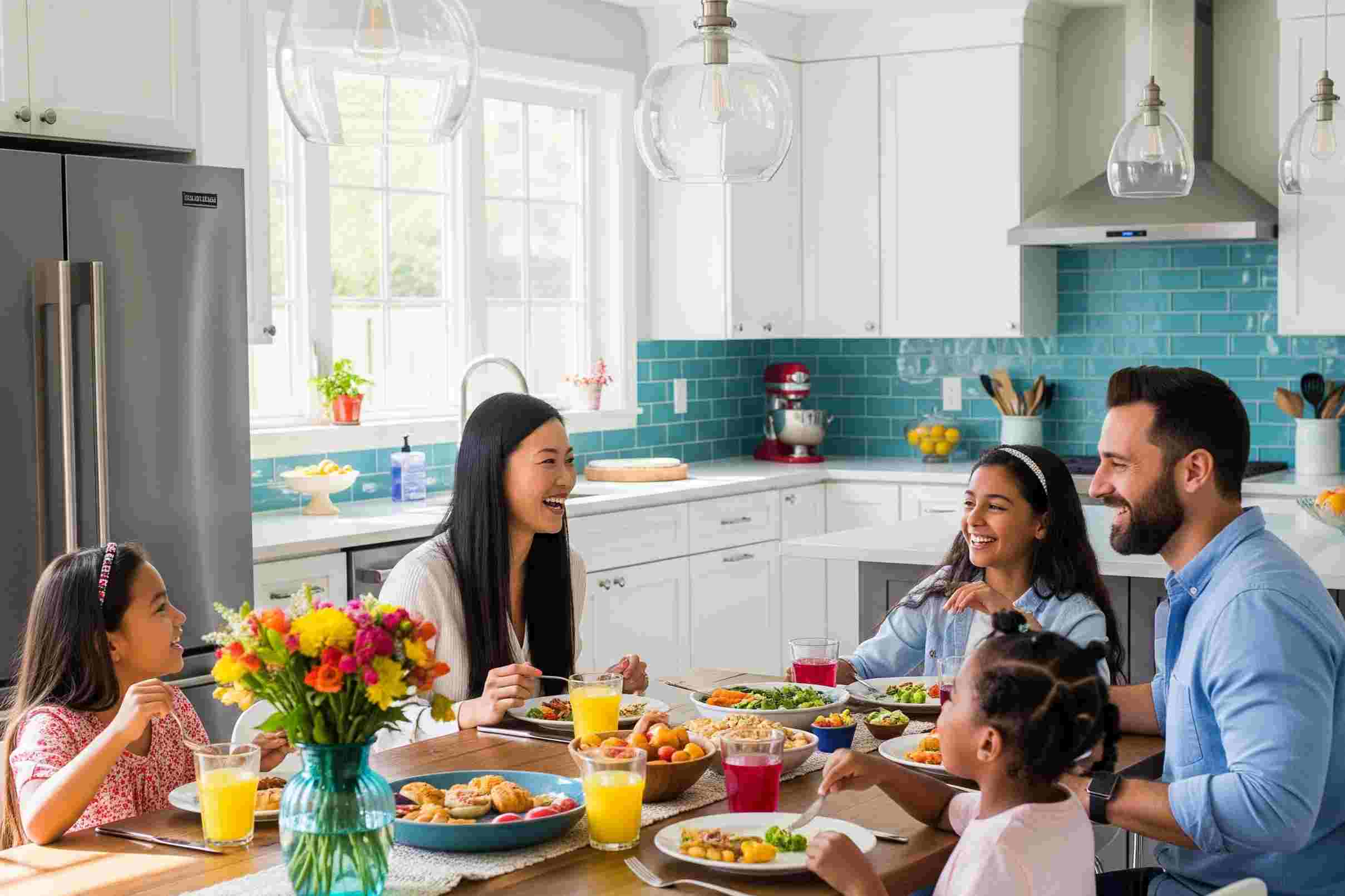 Celebrating new home with family