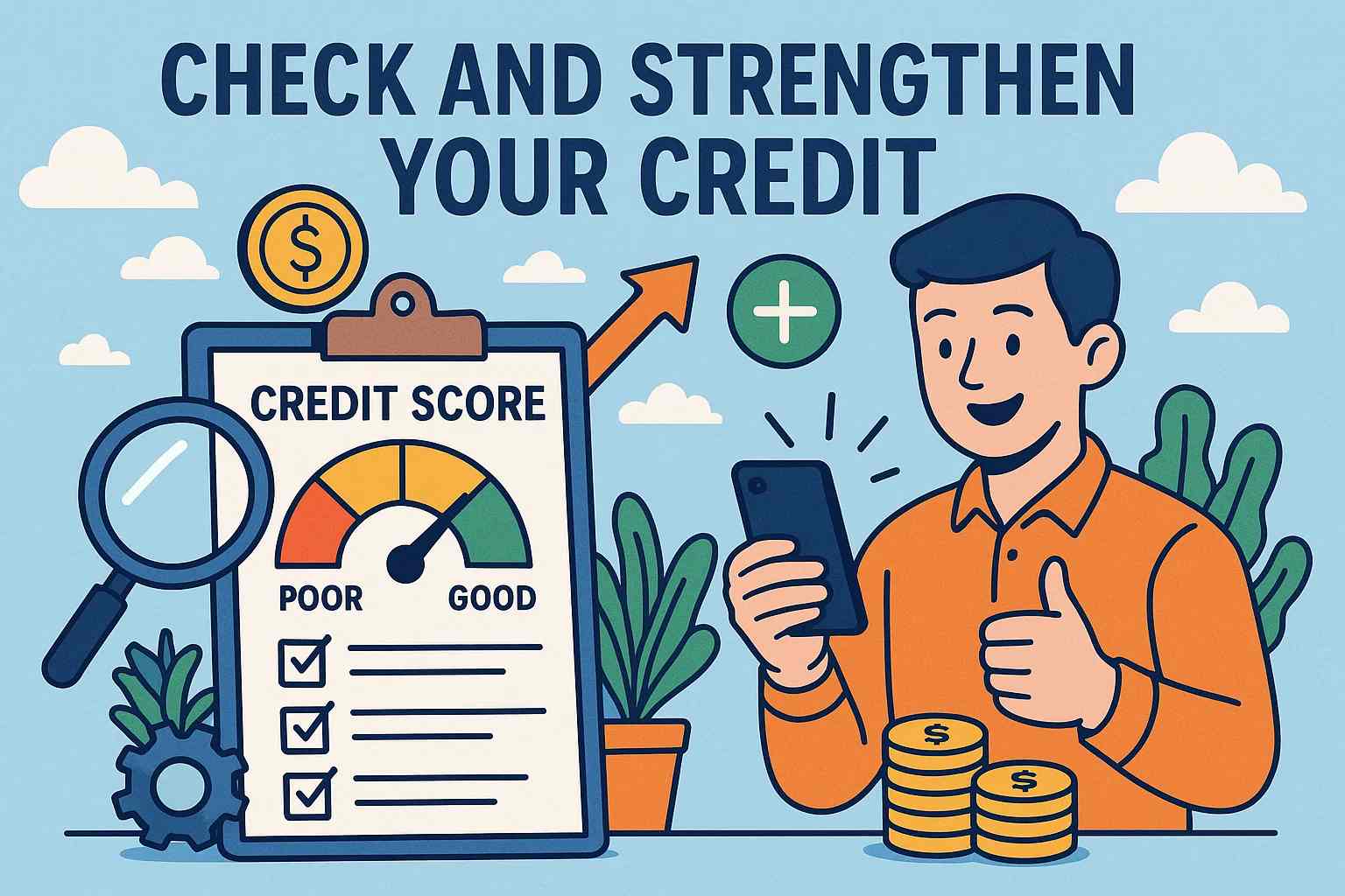 You should check your credit report, pay down debts, and make all bill payments on time.