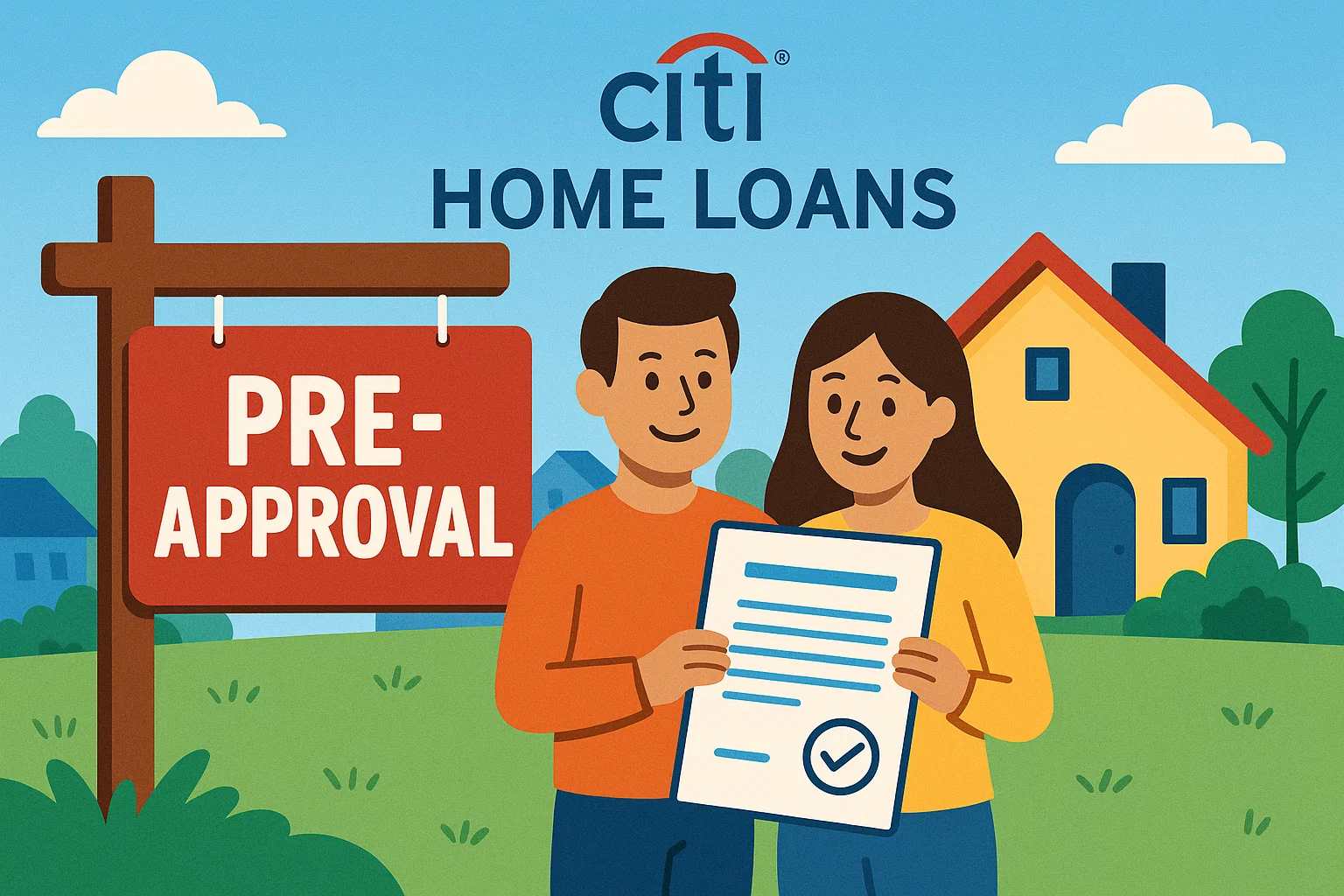 There are 6 main steps to get pre-approval for Citi home loans?