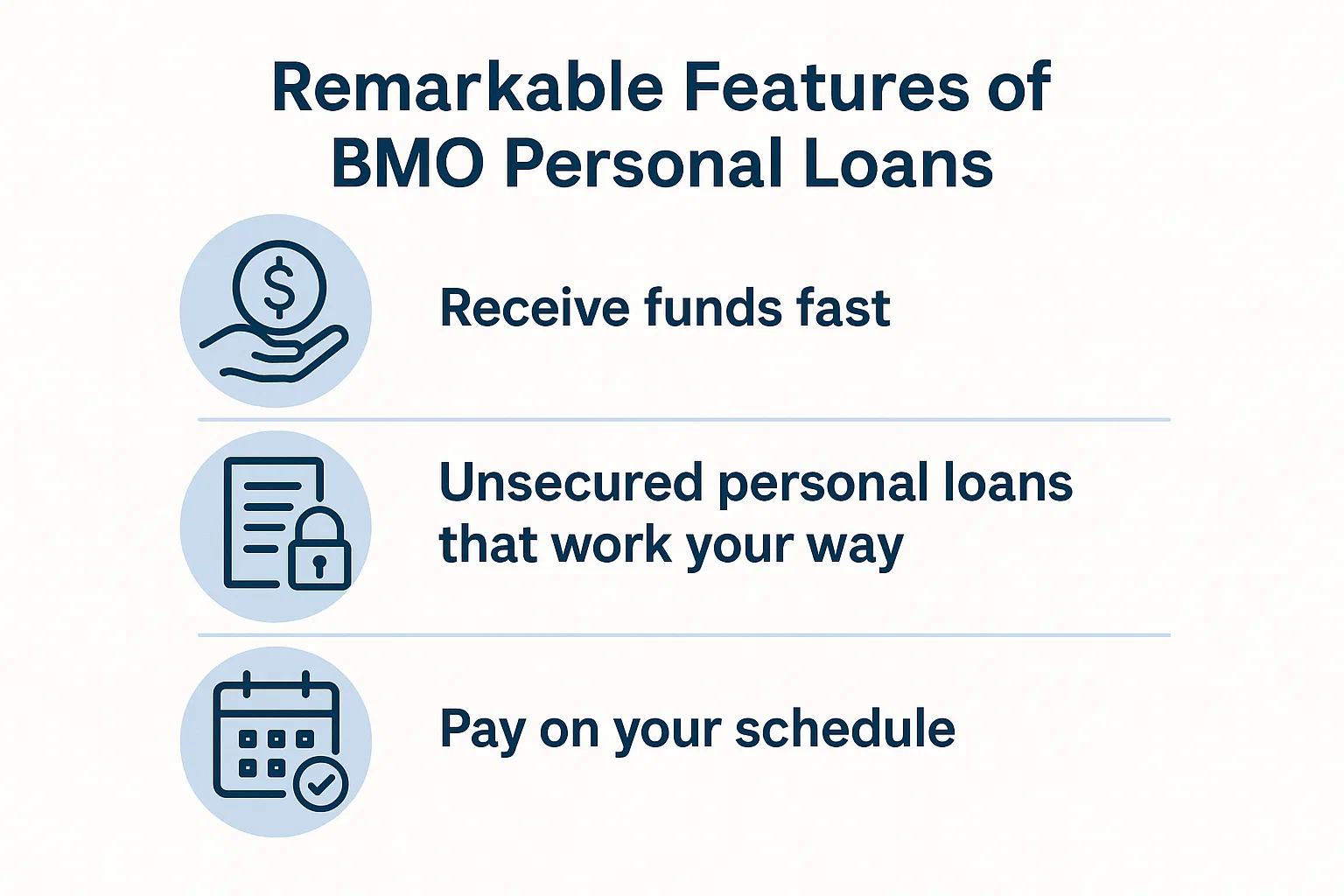 BMO personal loans offer a variety of standout features for flexibility and convenience.