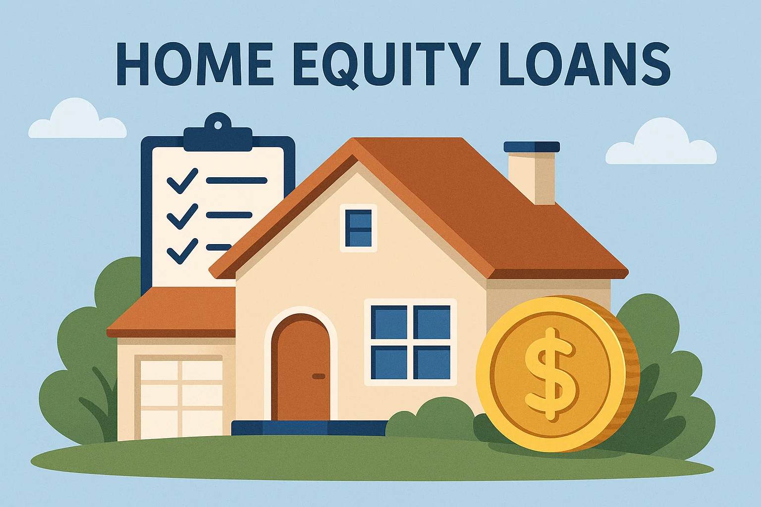 A home equity loan lets you borrow money using your home’s built-up value as collateral