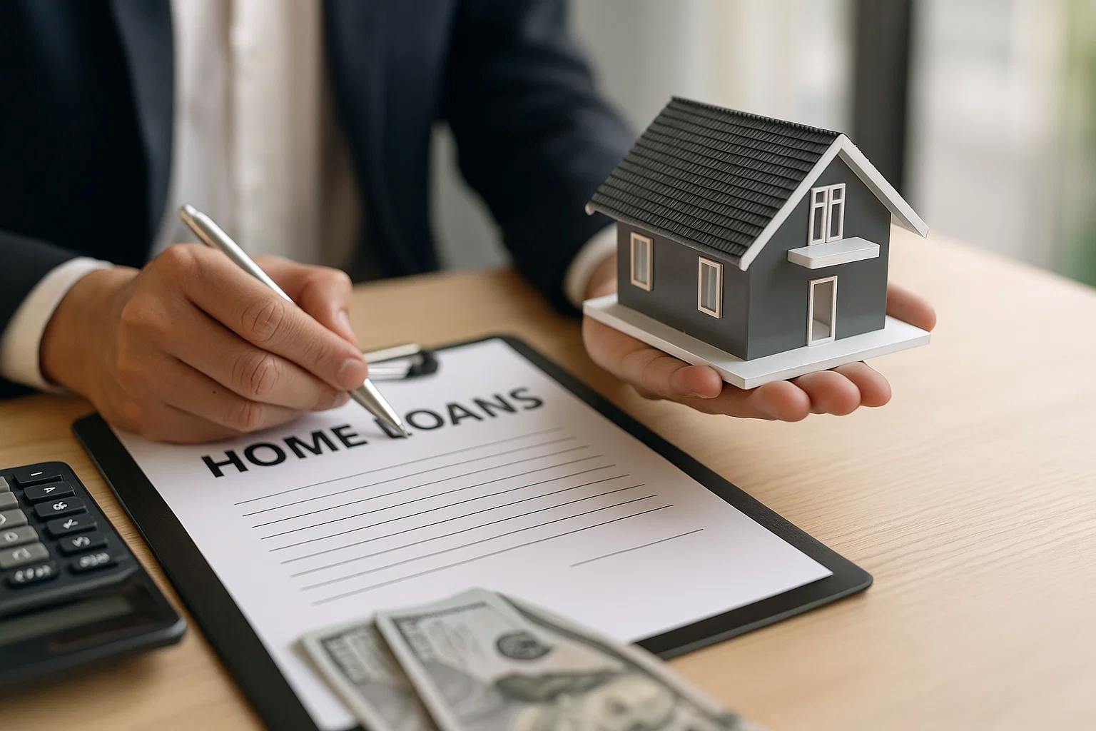 A home loan is a type of financing used to buy or refinance real estate, such as a house or land.
