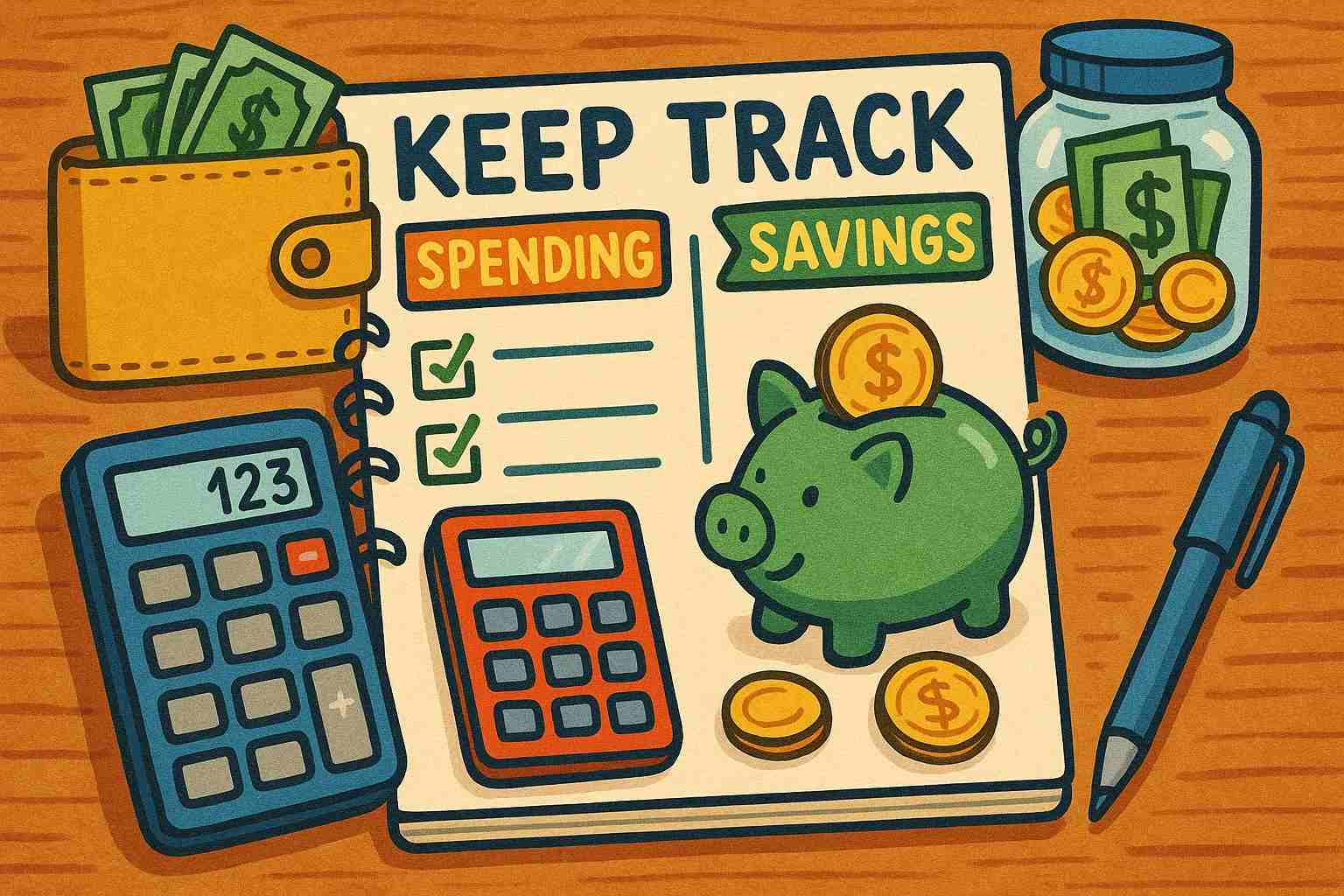 Tracking both your expenses and your savings is crucial.