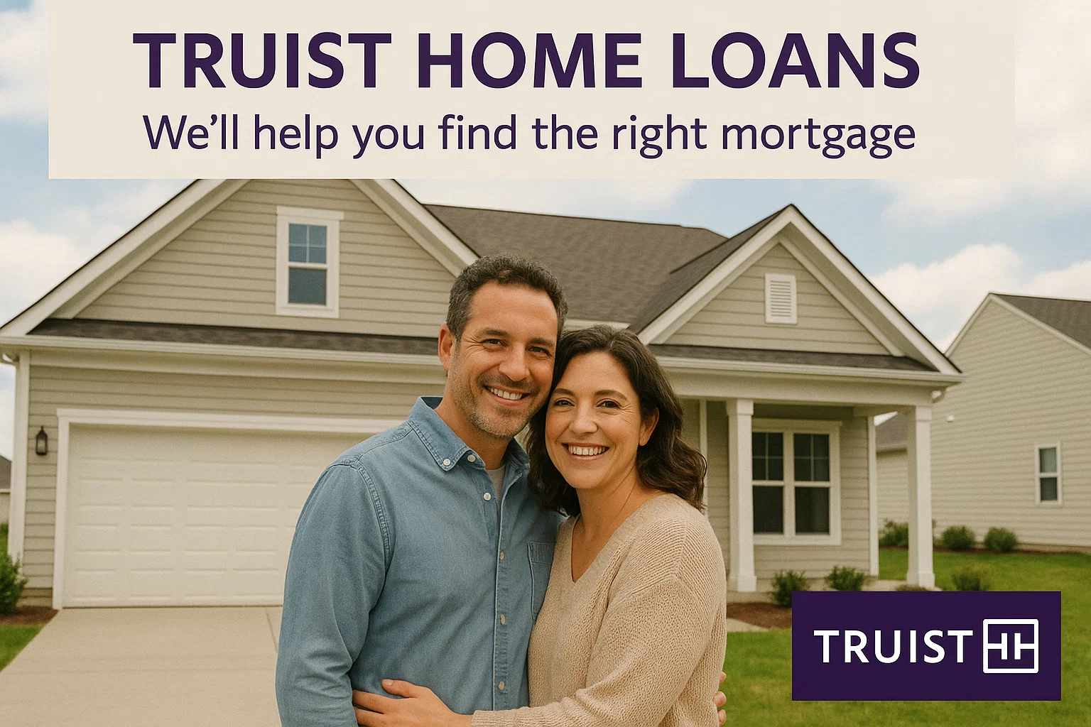 A wide selection of home loan options is available through Truist.