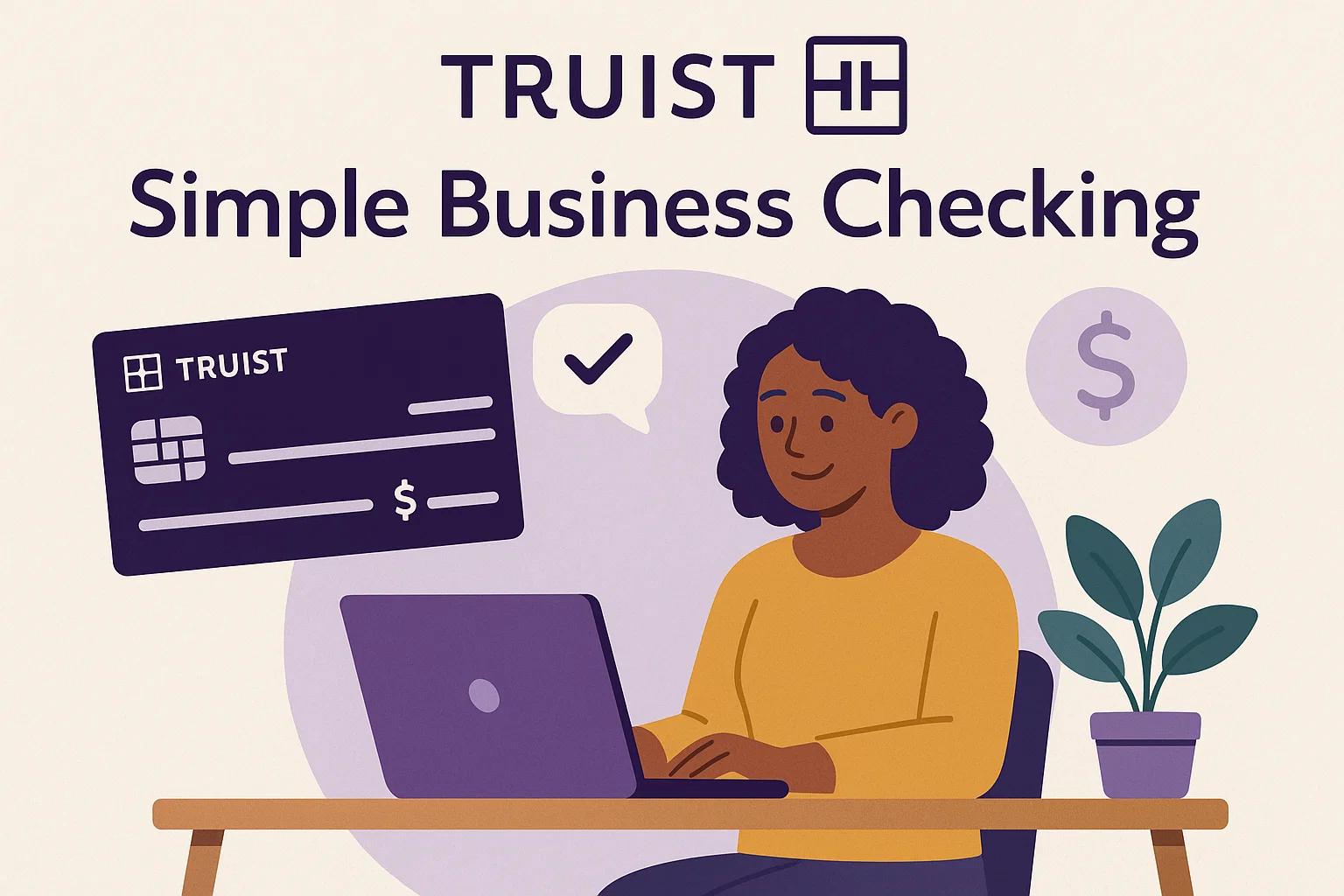 Truist Simple Business Checking is an easy-to-use account tailored for new or small businesses.