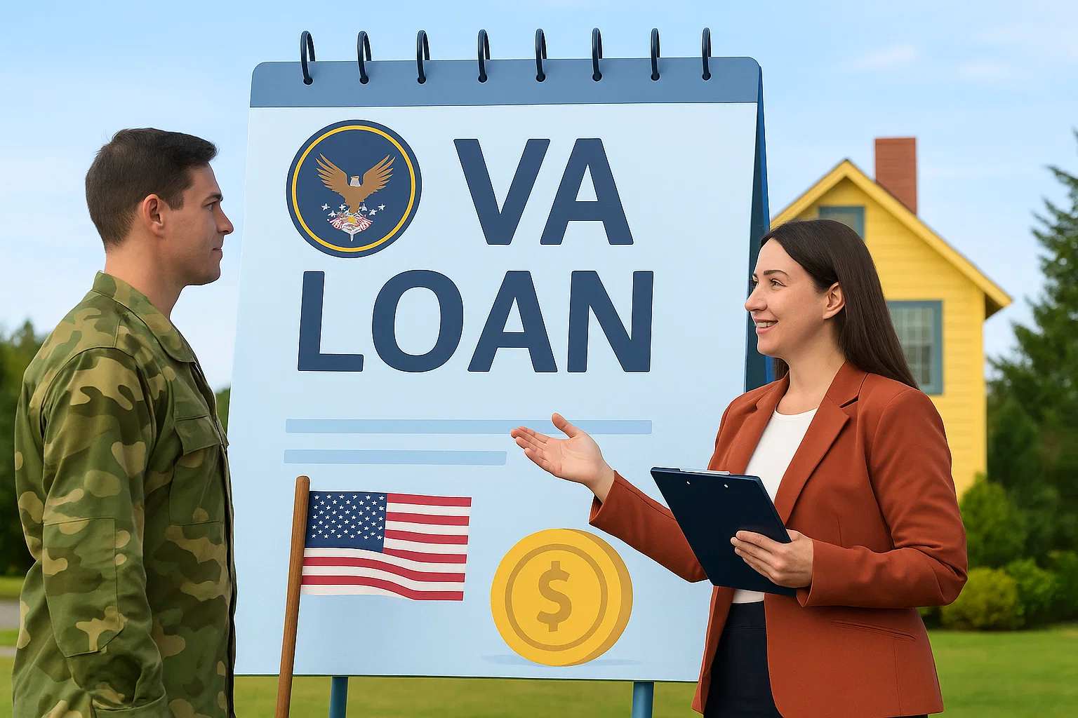 A VA loan is a home financing option for U.S. veterans, active-duty personnel, and qualifying surviving spouses.