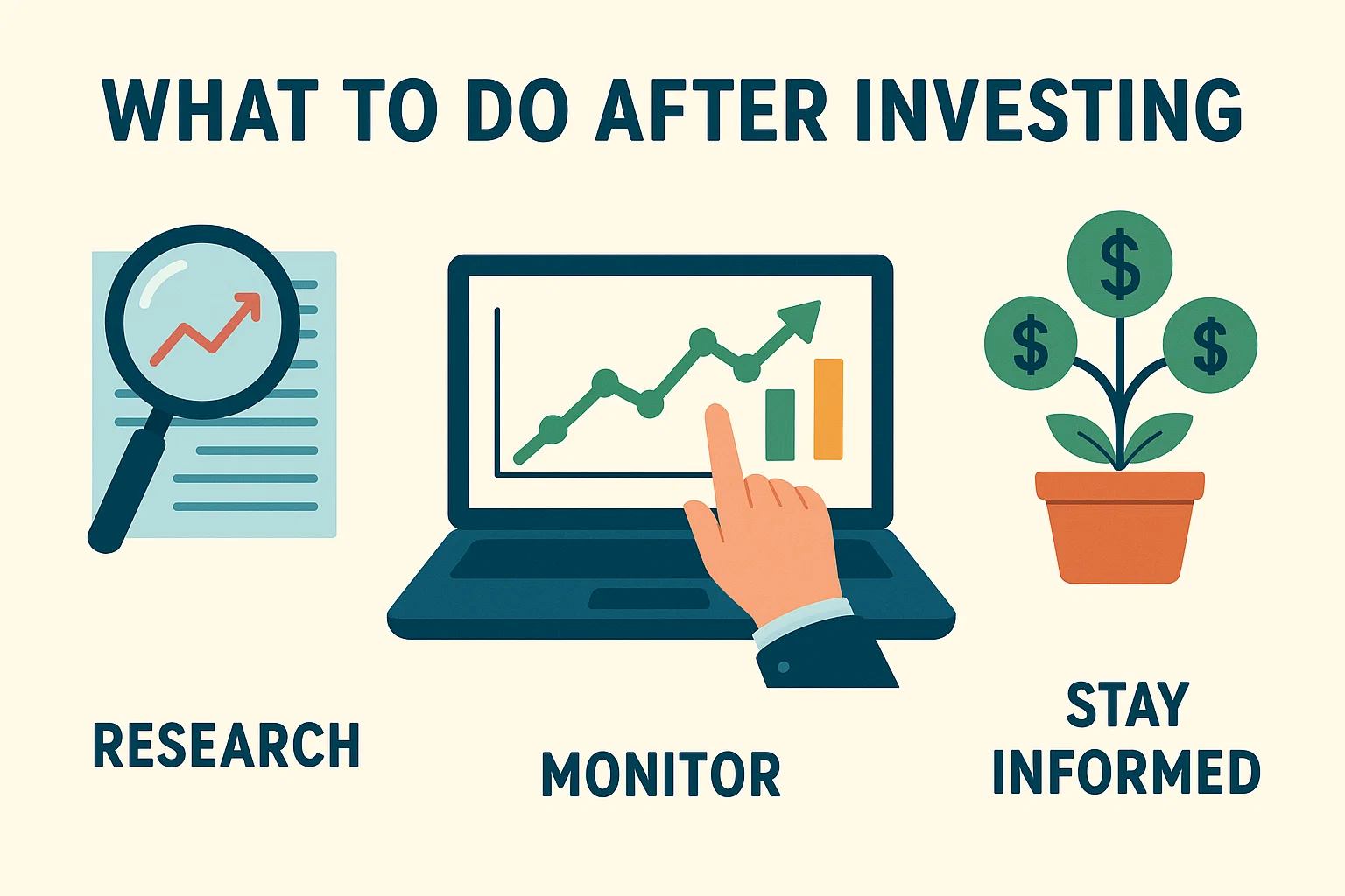 After investing, you need to be consistent, keep track and review performance.