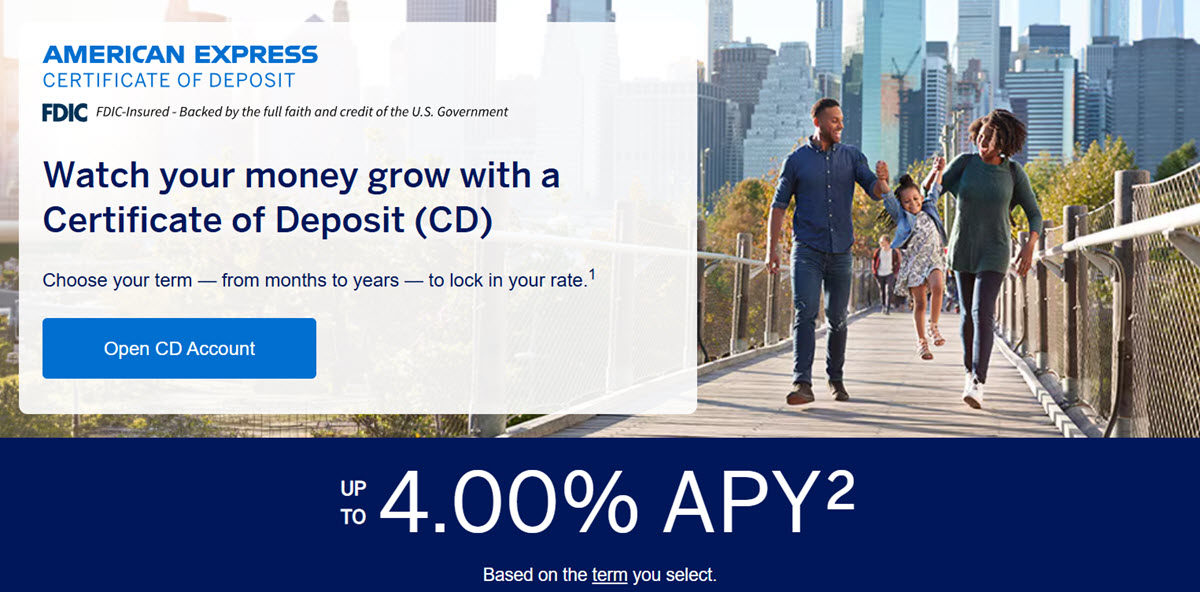 American Express CDs account