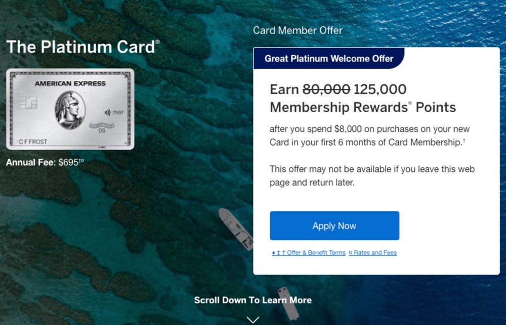 American Express welcome bonus