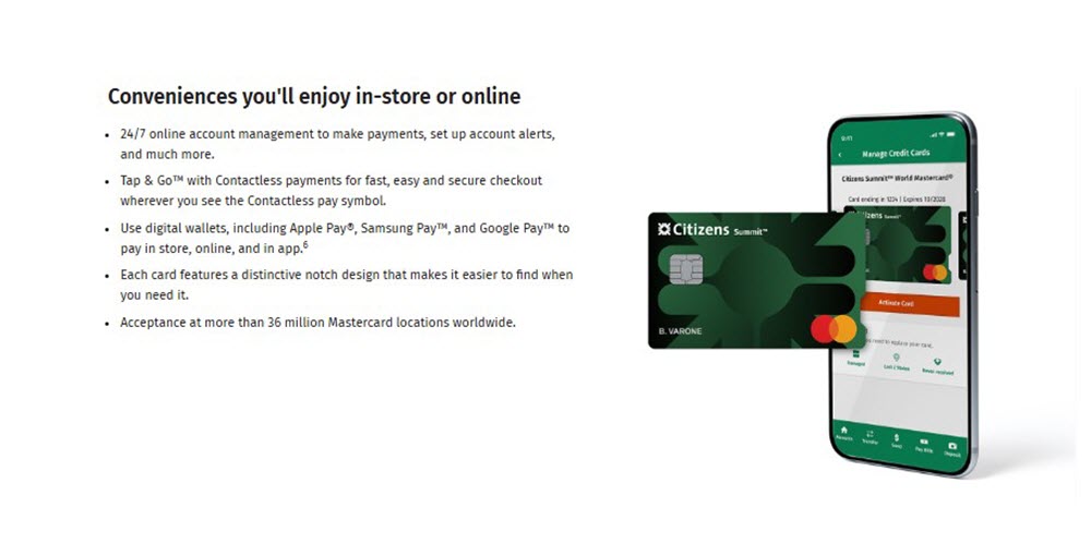 Benefits Across All Citizens Bank Credit Cards