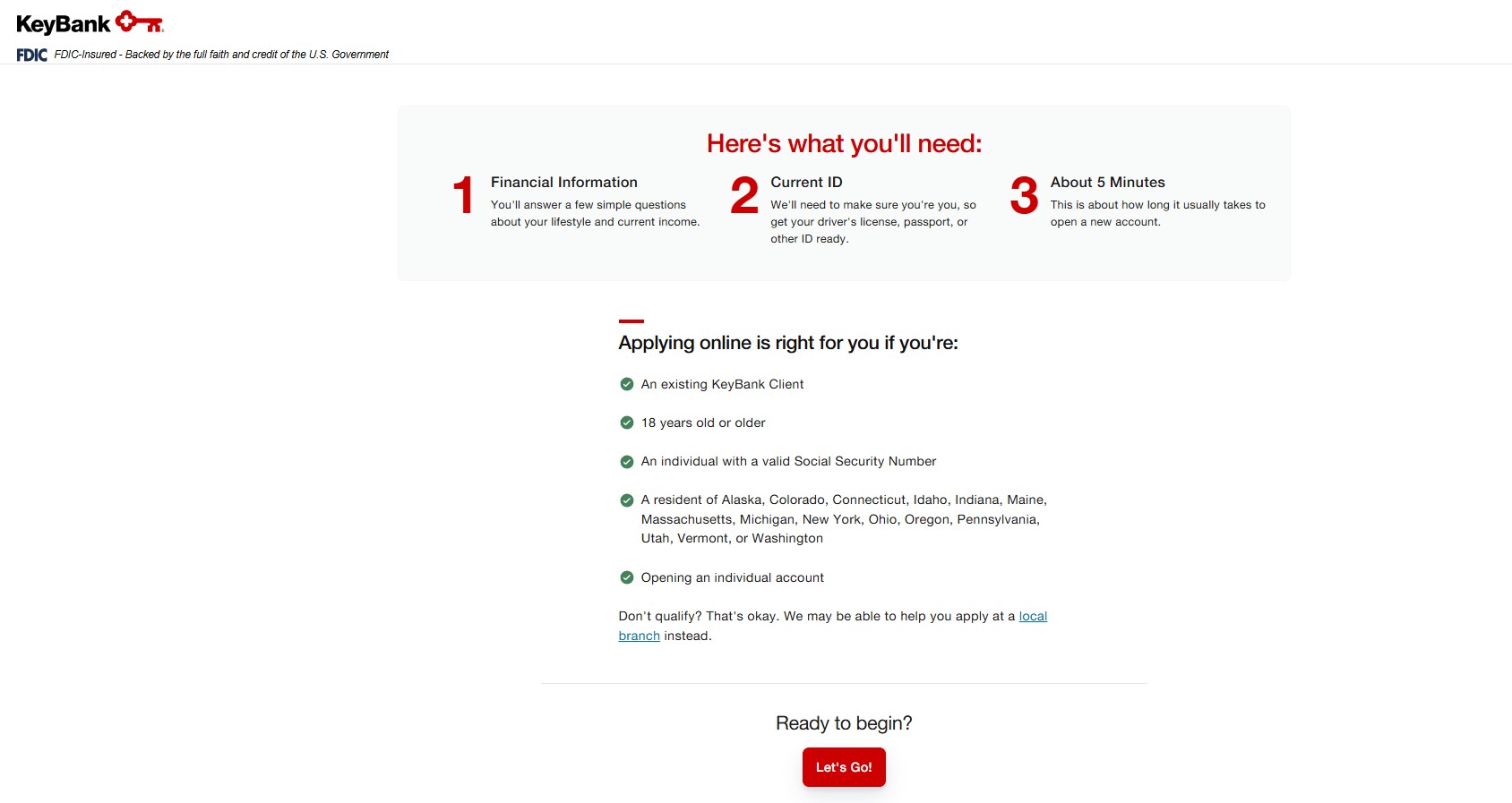 How to apply for a KeyBank credit card online
