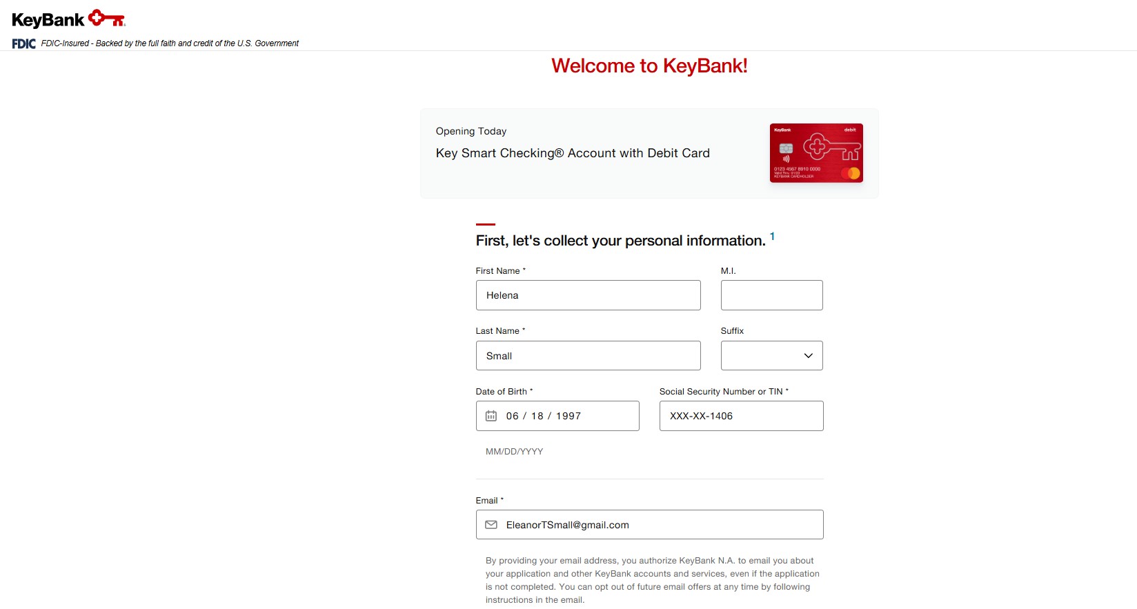 How to open a KeyBank checking account online