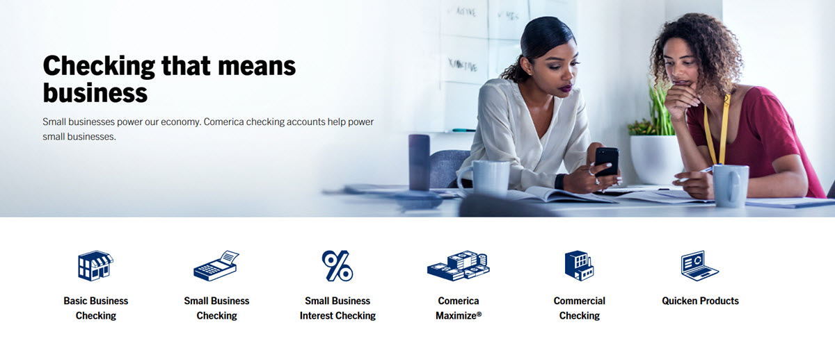 Comerica business checking account options