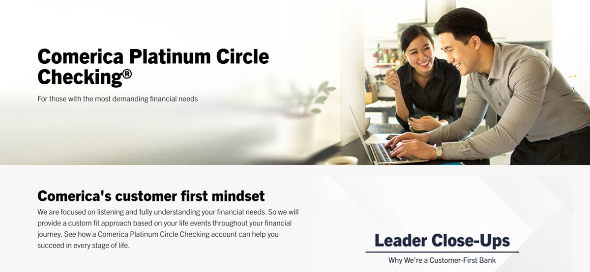 Comerica Platinum Circle Checking