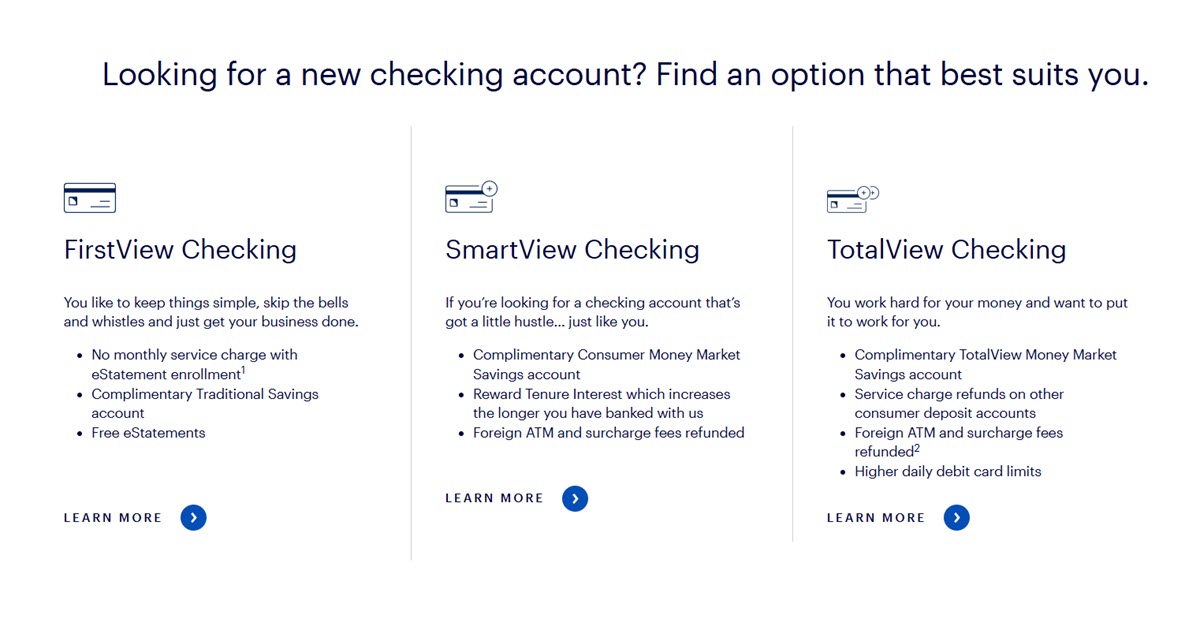 First Horizon checking account options