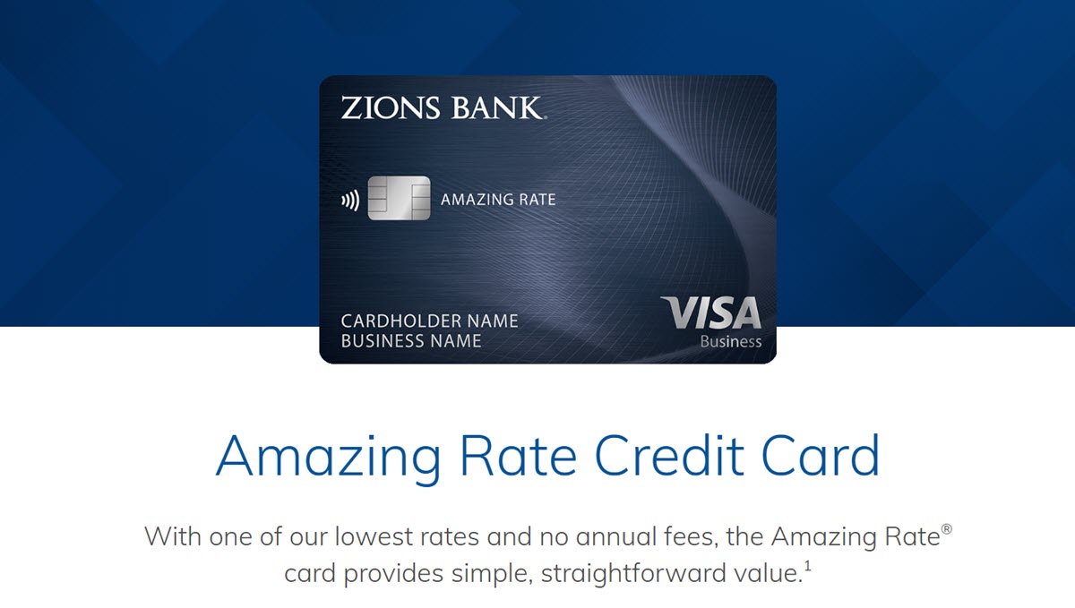 Zions Amazing Rate Credit Card